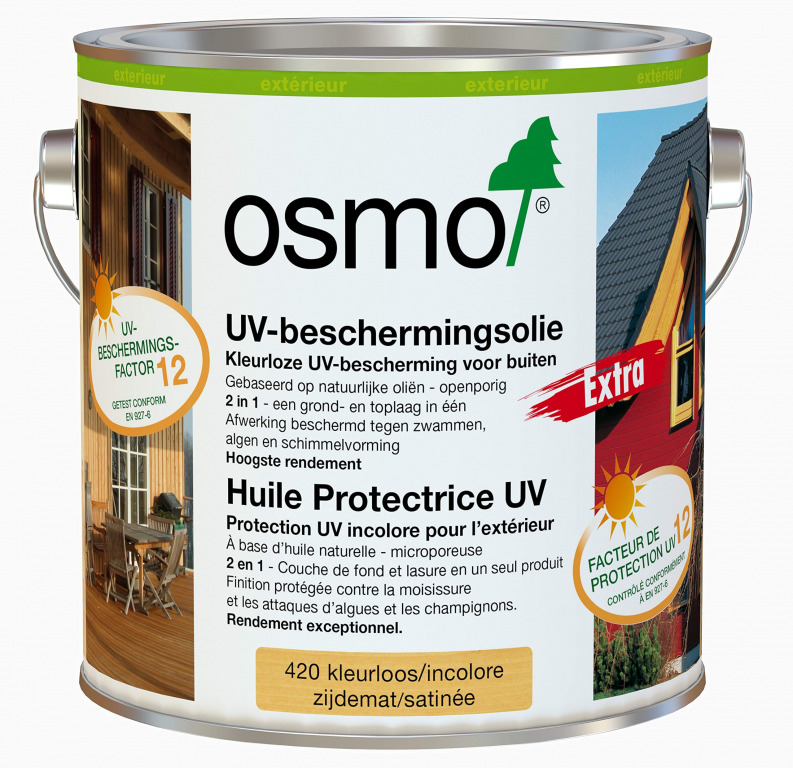 Huile protectrice anti UV satinée OSMO 420 2.5 L