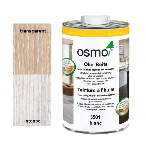 Teinture à l'huile Blanche OSMO pour traitement du bois