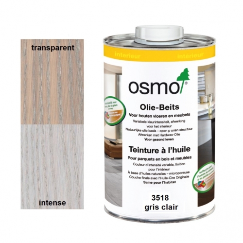 Teinture à l'huile OSMO gris clair pour parquet et bois